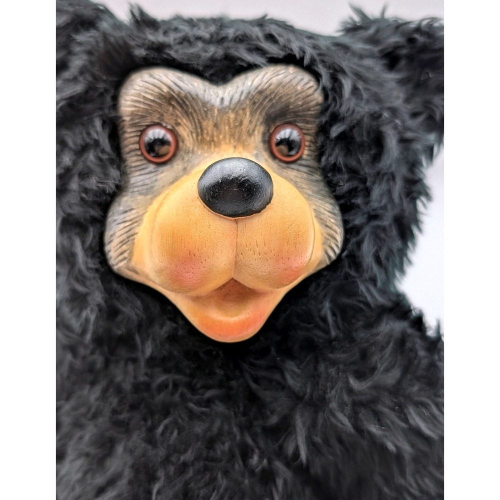Robert Raikes Collectible Black Bear Wooden Face Limited Edition 660/1000 Signed - Picture 7 of 9